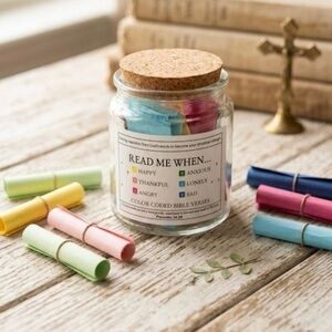 Christian Gifts, Bible verse jar, Read Me When